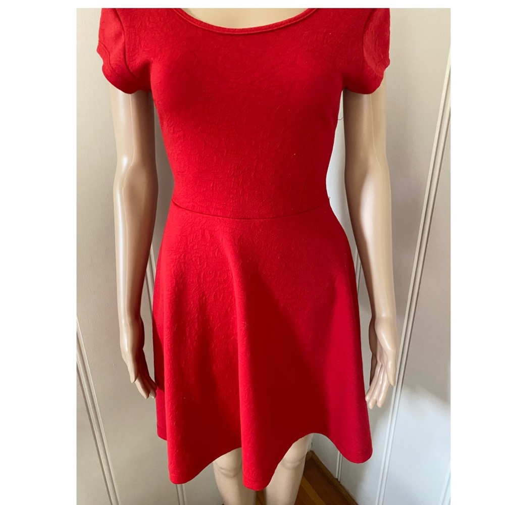 Snap Skater style Dress in Red
